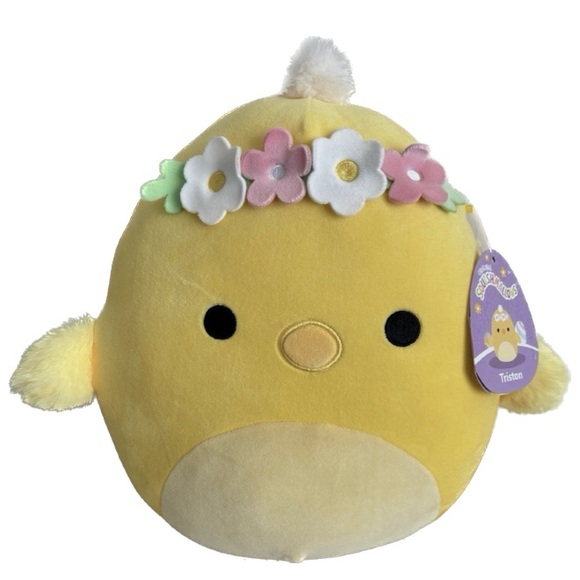 Squishmallows Other - Squishmallows Tristan the Chick With Flower Garland 8” Plush~NEW!